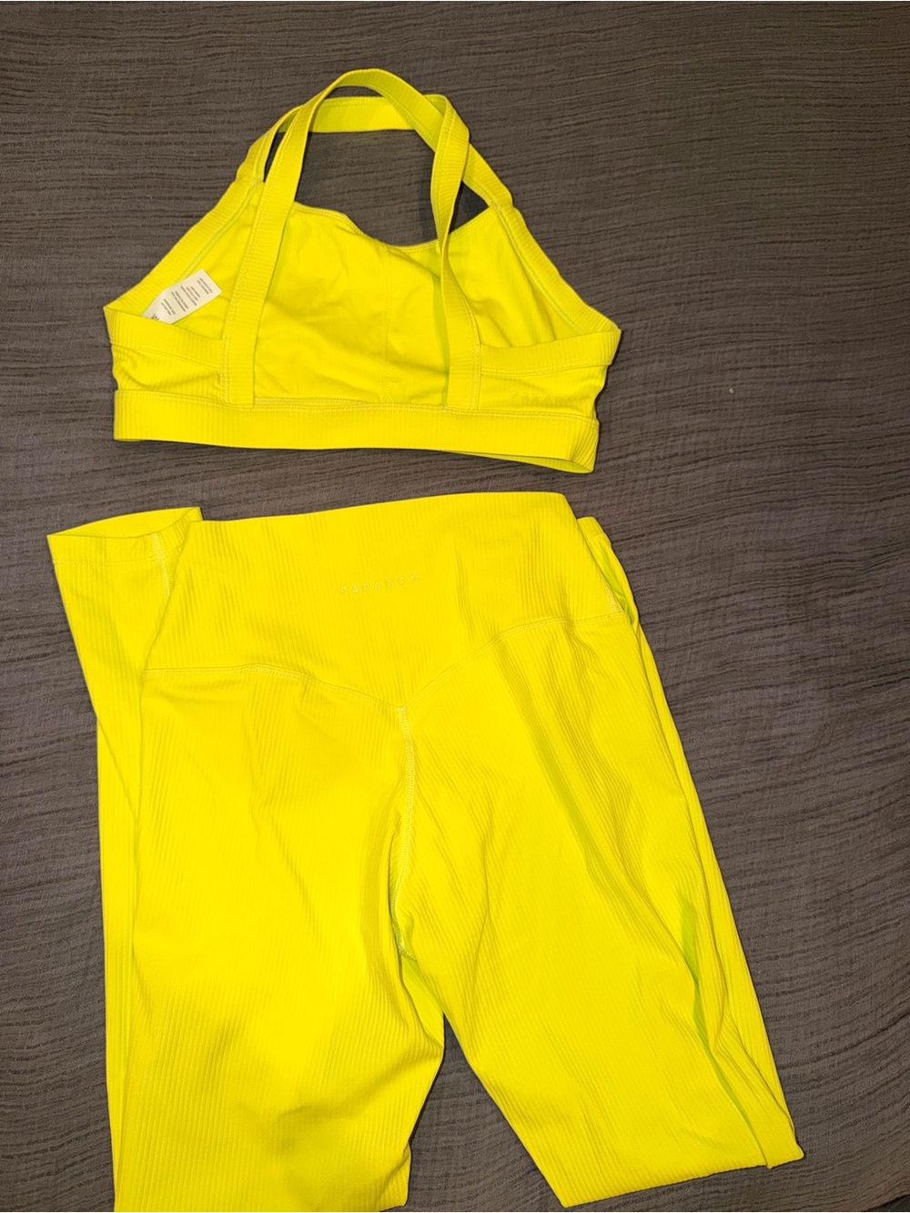Paragob Ribbed Sports Bra & High-Waist Leggings Set - Picture 2 of 3